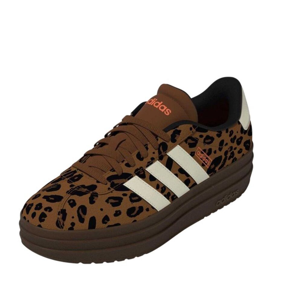Adidas Womens/Ladies Court Bold Leather Sneakers / Leopard - Picture 1 of 3